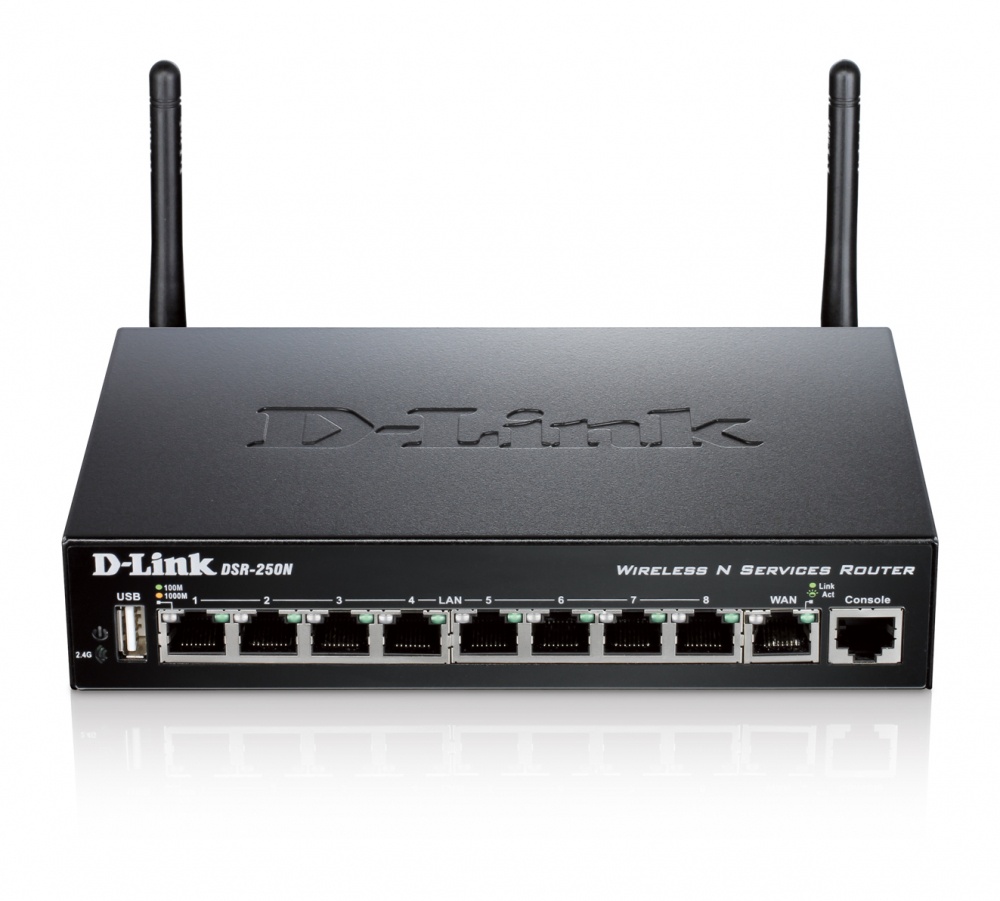 Router D-Link Ethernet DSR-250N, Inalámbrico, 1000 Mbit/s, 2 Antenas Desmontables de 2dBi