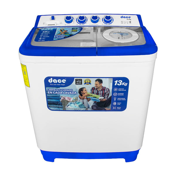 Dace Lavadora de Carga Superior LS13061PPBA, 13kg Lavado, Azul/Blanco