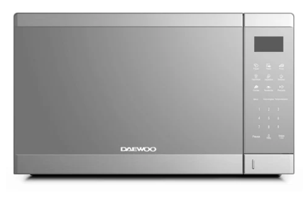 Daewoo Horno de Microondas DMM-1520WS, 1.6 Pies Cúbicos, 1000W, 45 Litros, Gris