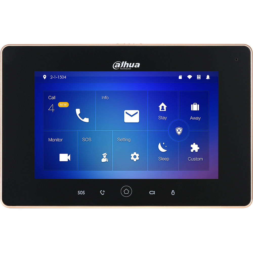 Dahua Videoportero DHI-VTH5221D-S2, Monitor 7", Inalámbrico/Alámbrico, Negro