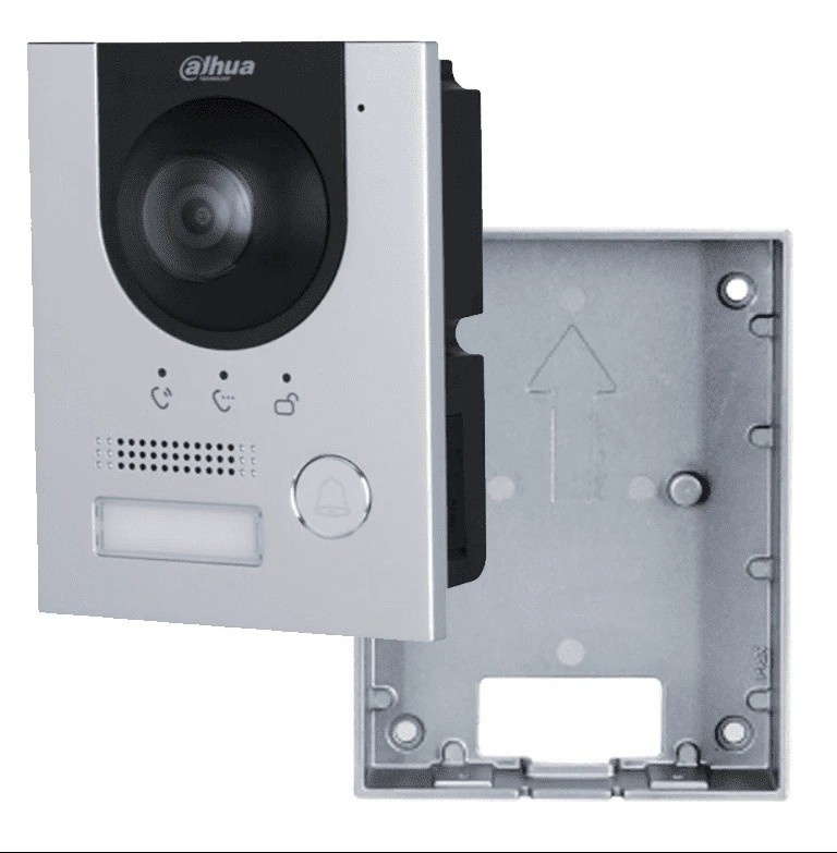 Dahua Frente de Calle DHI-VTO2201F-P-S2+VTM115, Altavoz, Alámbrico, Negro/Plata