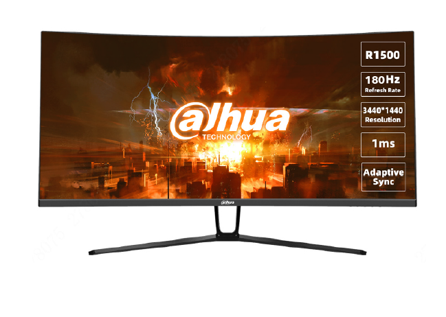 Monitor Gamer Curvo Dahua DHI-LM34-E330C LED 34", 3440x1440 Ultra Wide Quad HD, FreeSync, 180Hz, HDMI/DisplayPort, Negro