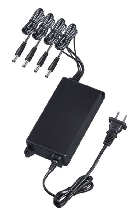 Dahua Adaptador de Corriente PFM322, Entrada 100V-240V, Salida 12V, 0.7A, 4 Canales Independientes, Negro