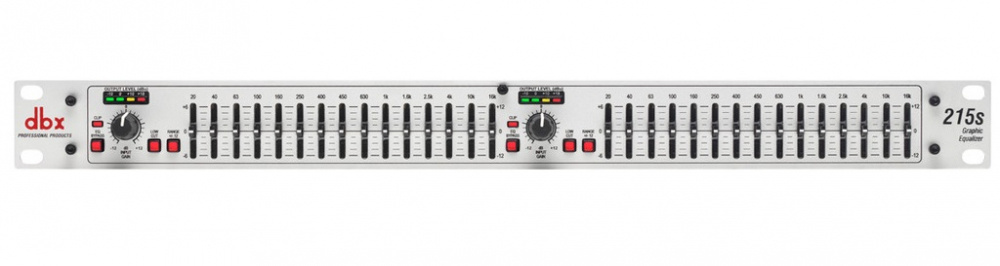 DBX Ecualizador Gráfico 215S, 2 Canales, 15 Bandas, Plata