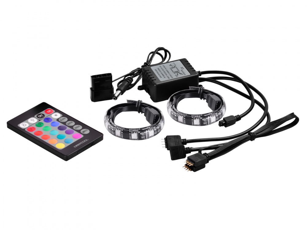 DeepCool Tiras LED con Control RGB 350, 30 x 1cm, 2 Piezas