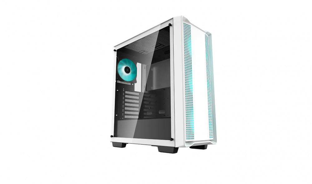 Gabinete DeepCool CC560, Midi-Tower, ATX/Micro-ATX/Mini-ITX, USB 2.0/3.0, sin Fuente, 4 Ventiladores Instalados, Blanco 