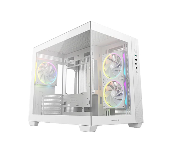 DeepCool CG330 3F WH / Micro-ATX/Mini-ITX / USB 3.0 / Sin Fuente / ARGB / Blanco / R-CG330-WHNGM3-G