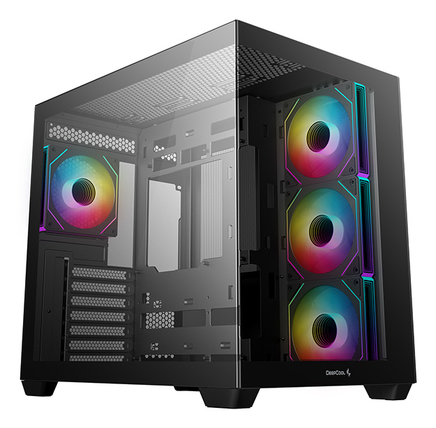 Gabinete DeepCool CG530 4F, Midi-Tower, ATX/Micro-ATX/Mini-ITX, USB 3.0, sin Fuente, 4 Ventiladores Instalados, Negro