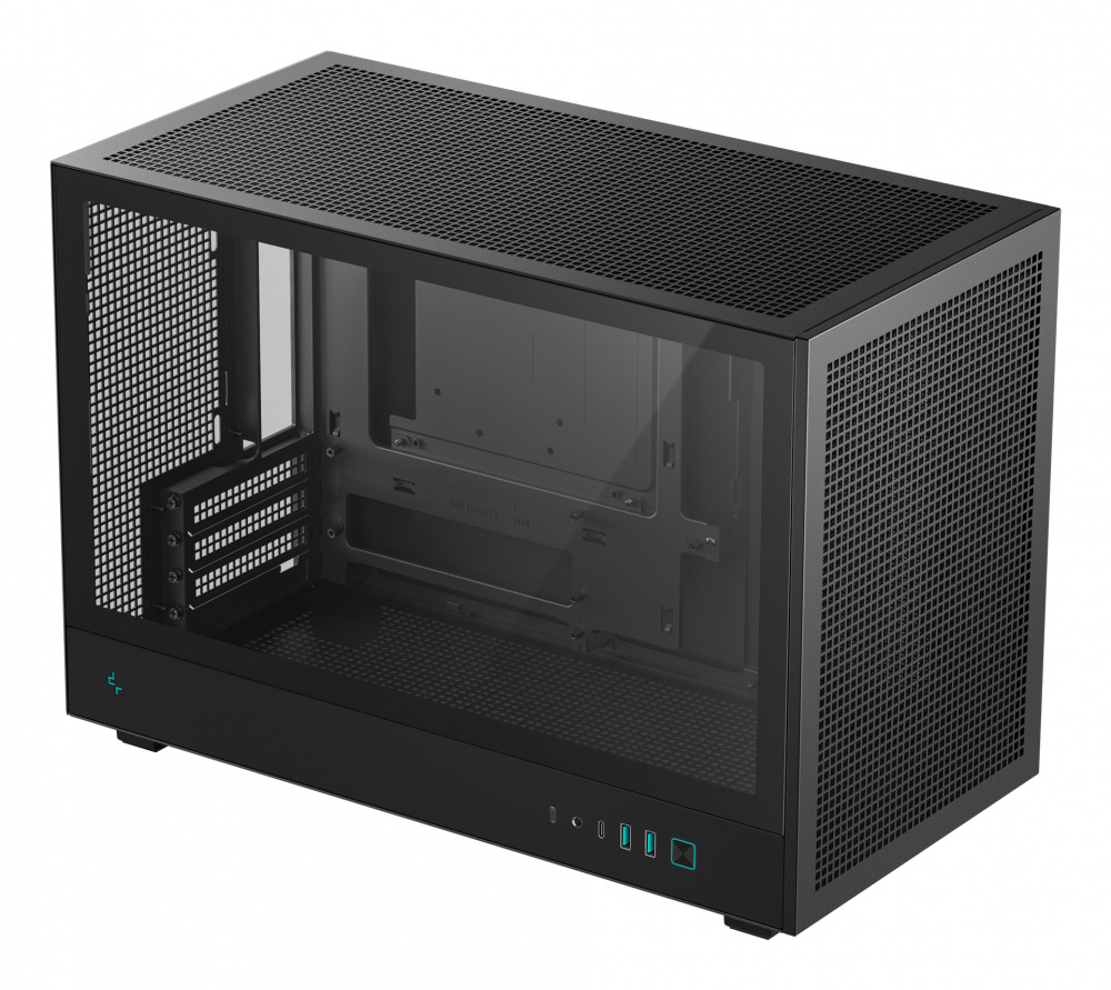 Gabinete DeepCool CH260, Micro-Tower, Micro-ATX/Mini-ITX, USB 3.0, sin Fuente, sin Ventiladores Instalados, Negro