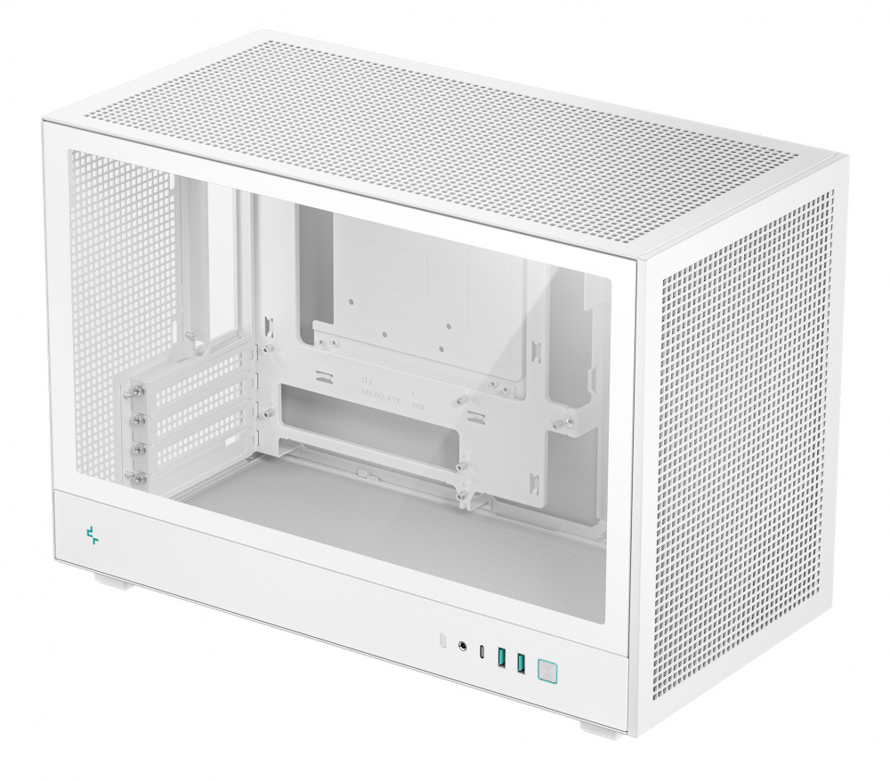 Gabinete DeepCool CH260, Micro-Tower, Micro-ATX/Mini-ITX, USB 3.0, sin Fuente, sin Ventiladores Instalados, Blanco