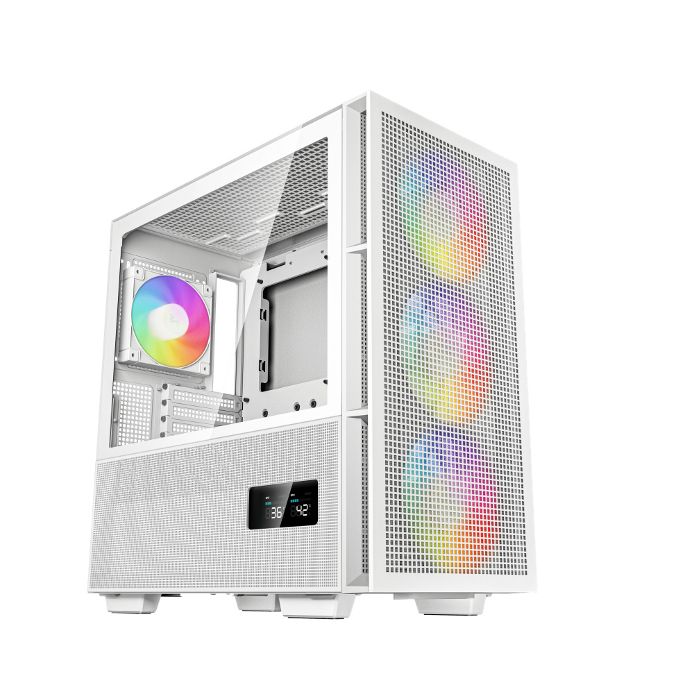 Gabinete DeepCool CH560 DIGITAL WH, Midi-Tower, ATX/EATX/Micro-ATX/Mini-ITX, USB 3.0, sin Fuente, 4 Ventiladores Instalados, Blanco