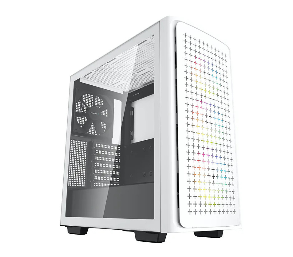 Gabinete DeepCool CK560, Midi-Tower, ATX/EATX/Micro-ATX/Mini-ITX, USB 3.0, sin Fuente, 4 Ventiladores Instalados, Blanco 