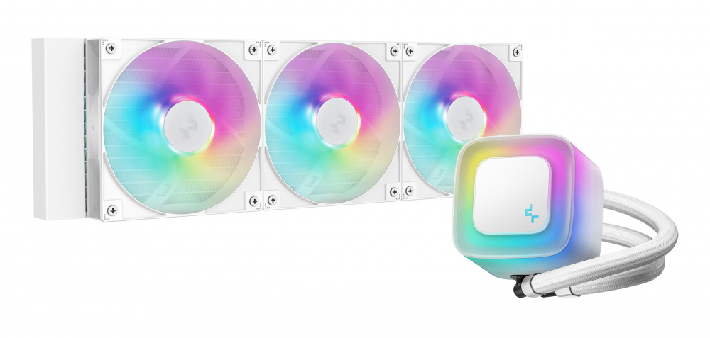 DeepCool LE360 WH V2 Enfriamiento Líquido para CPU, 3x 120mm, hasta 2100RPM, Blanco 