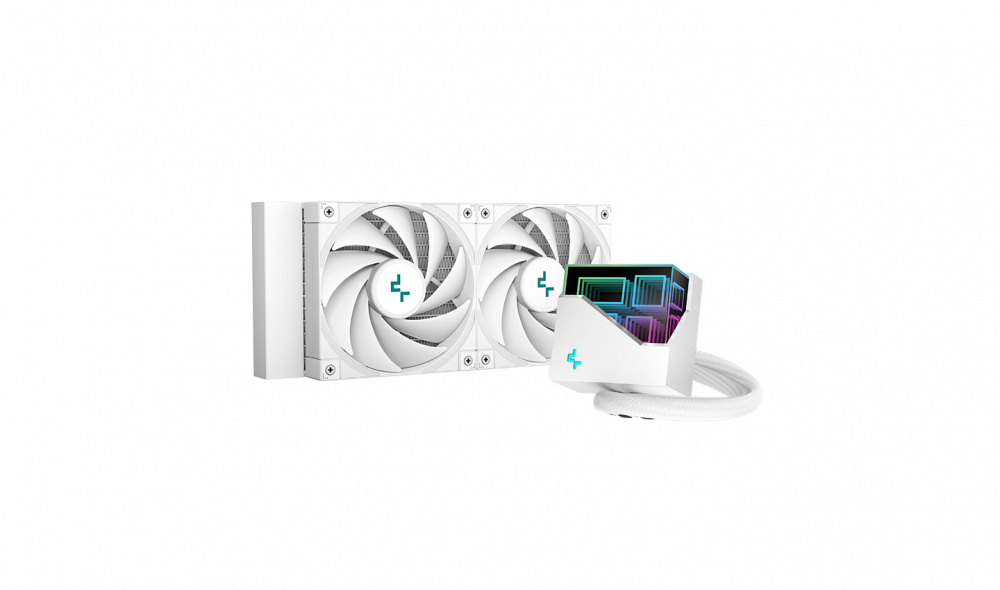 DeepCool LT520 WH Enfriamiento Líquido para CPU, 2x 120mm, hasta 2250RPM, Blanco 