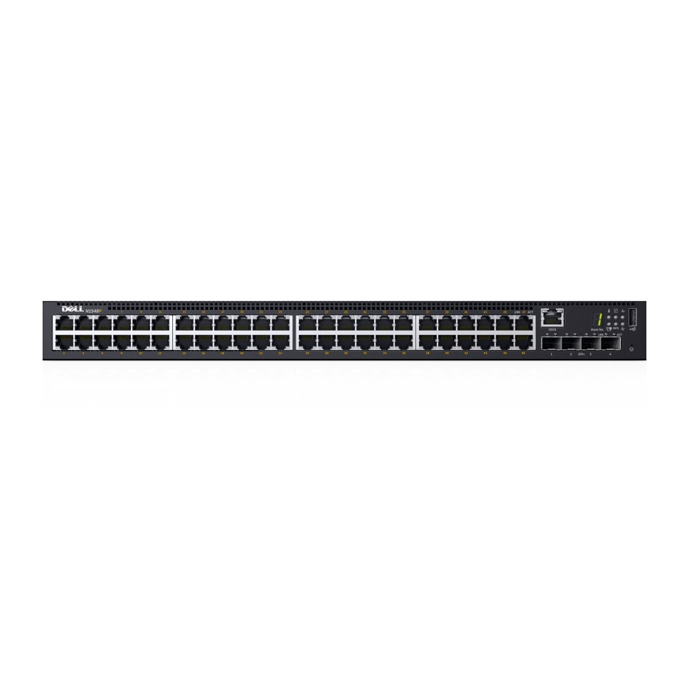 Switch Dell Gigabit Ethernet N1548P, 48 Puertos PoE+ 10/100/1000 Mbps + 4 Puertos SFP, 750W, 16 Gbit/s, 16.000 Entradas  - Administrable
