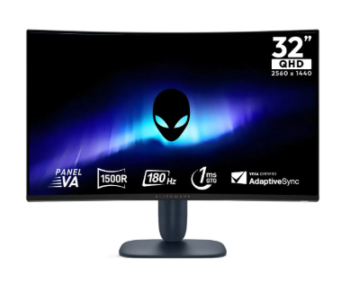 Monitor Gamer Curvo Dell Alienware AW3225DM LCD 31.5", 2560x1440, FreeSync, 180Hz, HDMI/DisplayPort, Negro