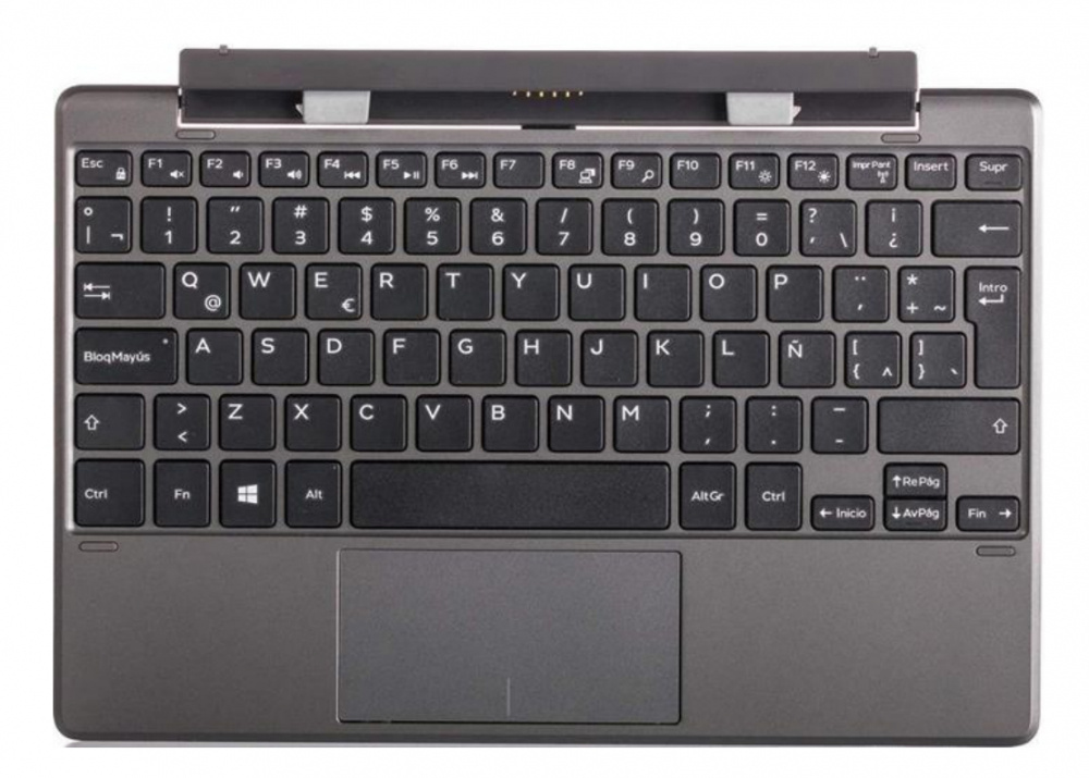 Teclado Dell K15A, Acoplamiento, Gris(Español), para Tablet Dell Venue 10 Pro