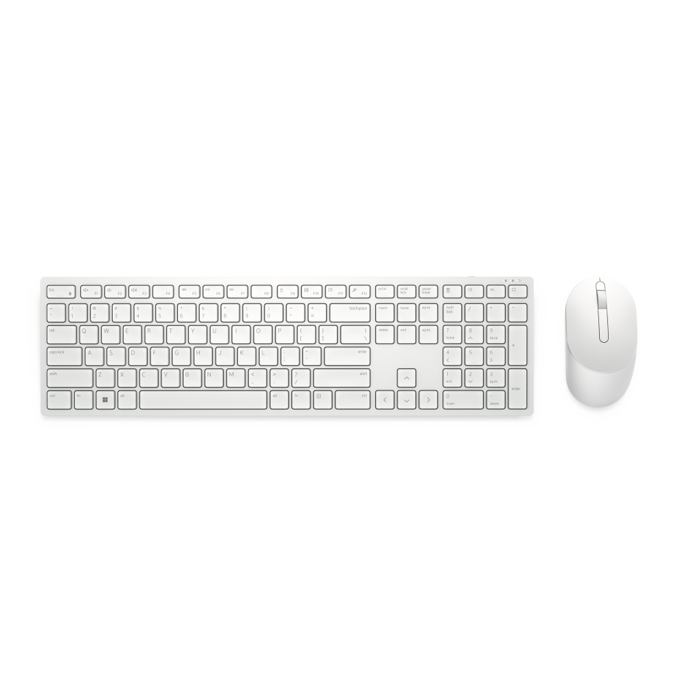 Kit de Teclado y Mouse Dell KM5221W, Inalámbrico, RF Inalámbrico, Blanco, Español