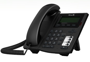 Denwa Teléfono IP DW-310P, Alámbrico, 3 Líneas, 4 Teclas Programables, Altavoz, Negro