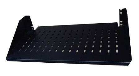 Derrant Charola Fija para Rack, 2U, Negro