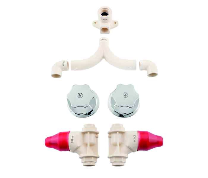 Dica Mezcladora 416CPVC, Cromo, para Regadera