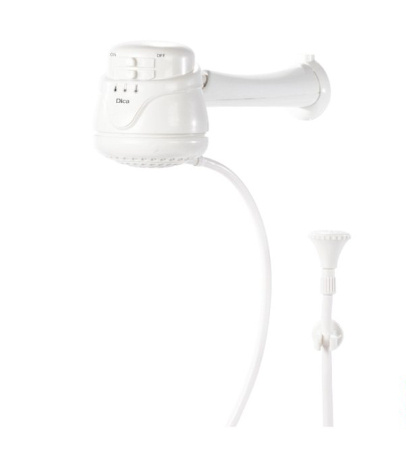 Dica Regadera Eléctrica, Diámetro 8 cm, ABS, Incluye Brazo