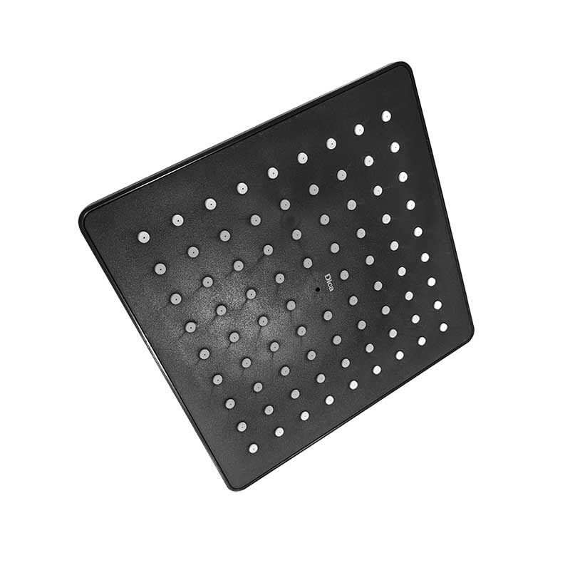 Dica Cabezal de Regadera 8" Cuadrada de ABS, Negro ― No Incluye Brazo