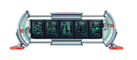 Divoom Pantalla Informativa Pixel Art Times Gate, Negro