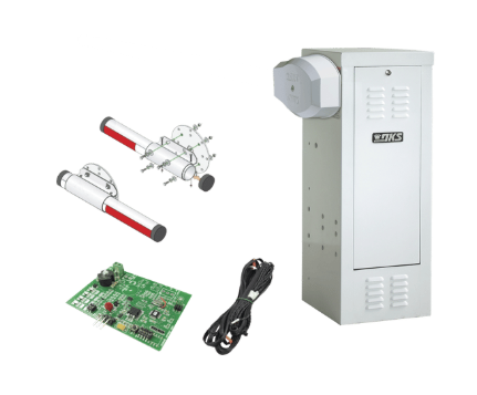 DKS DoorKing Barrera Vehicular Bidireccional, hasta 4 Metros - Incluye Brazo