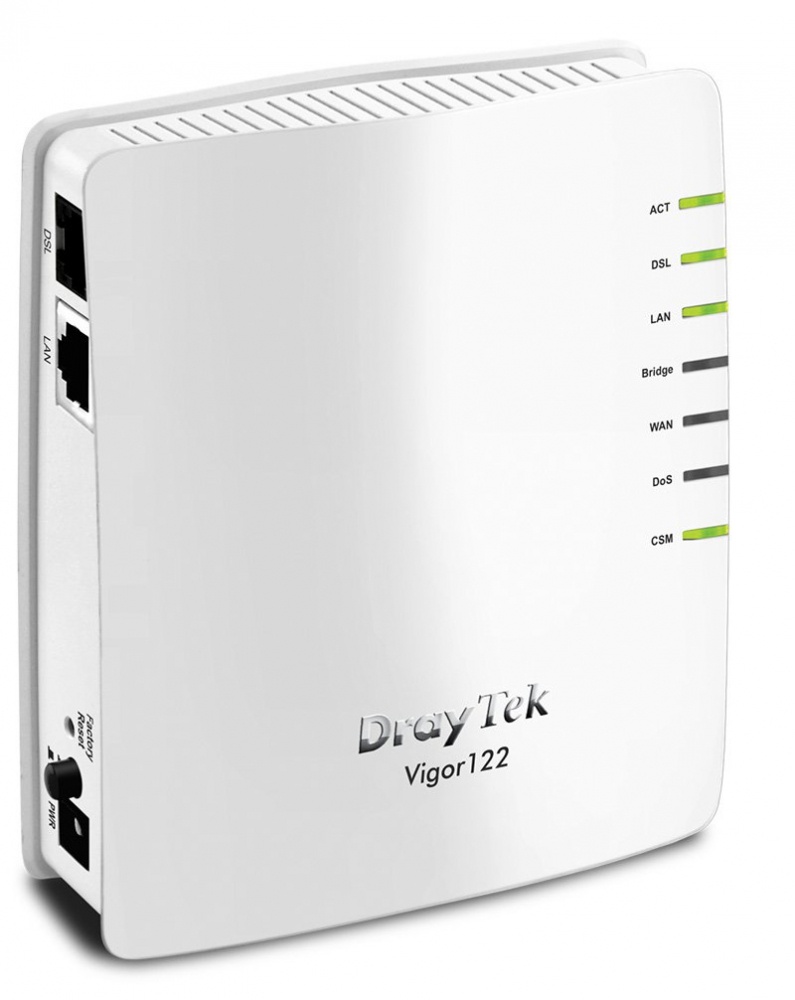 Router Draytek Fast Ethernet Vigor122, ADSL2/2+ Modem, Alámbrico, Blanco