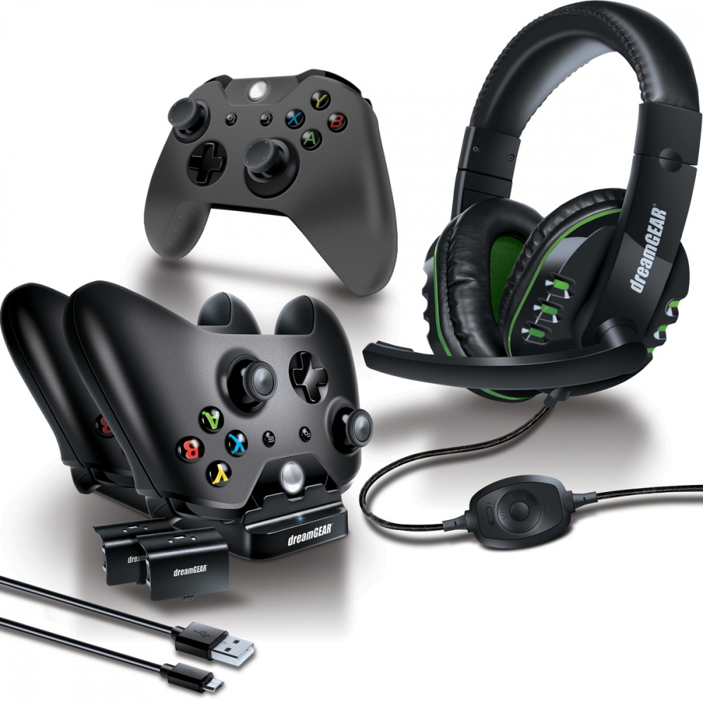dreamGEAR Kit Gamer de Lujo para Xbox One, Negro