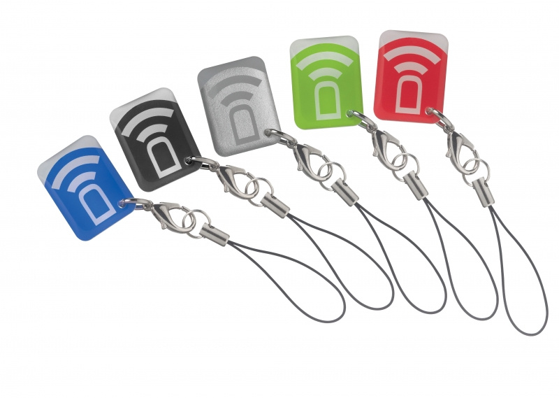 DSC Mini Tarjeta de Proximidad MPT 8PK, Negro/Azul/Verde/Gris/Rojo