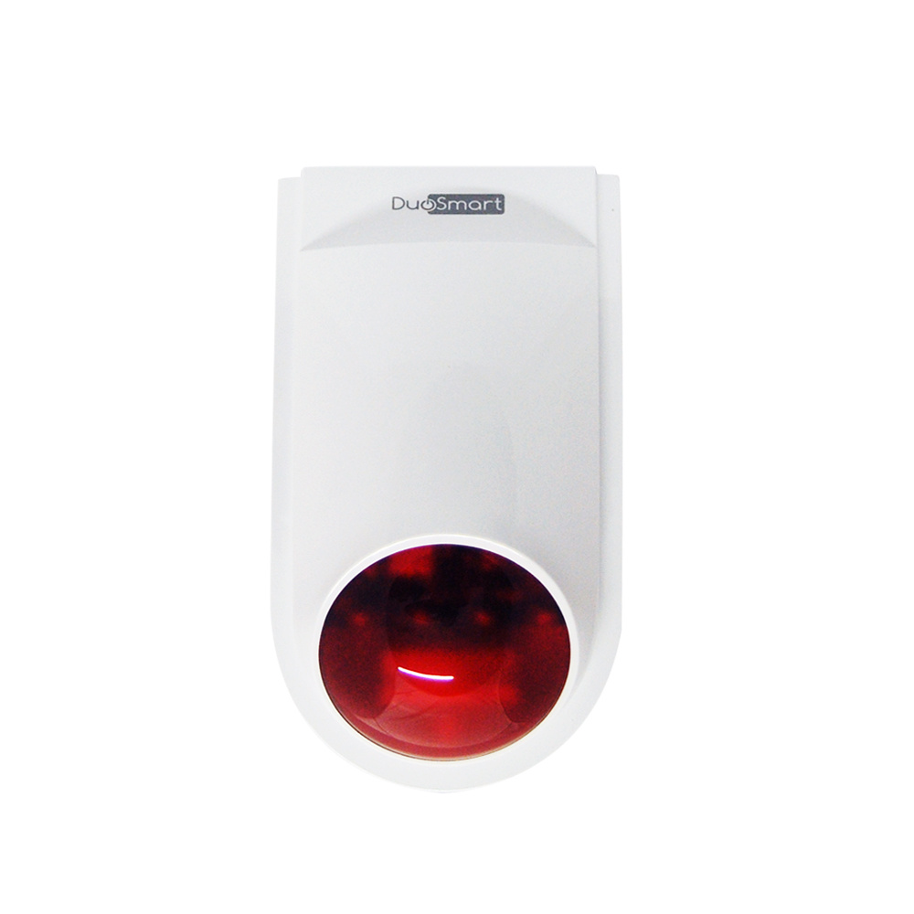 DuoSmart Sirena WiFi B20, Inalámbrica, 130db, Rojo/Blanco