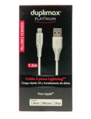 Duplimax Cable USB-A Macho - Lightning Macho, 1.5 Metros 
