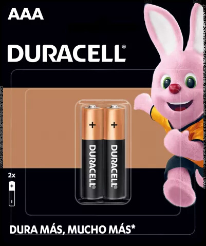 Duracell Pila Alcalina AAA, 2 Piezas