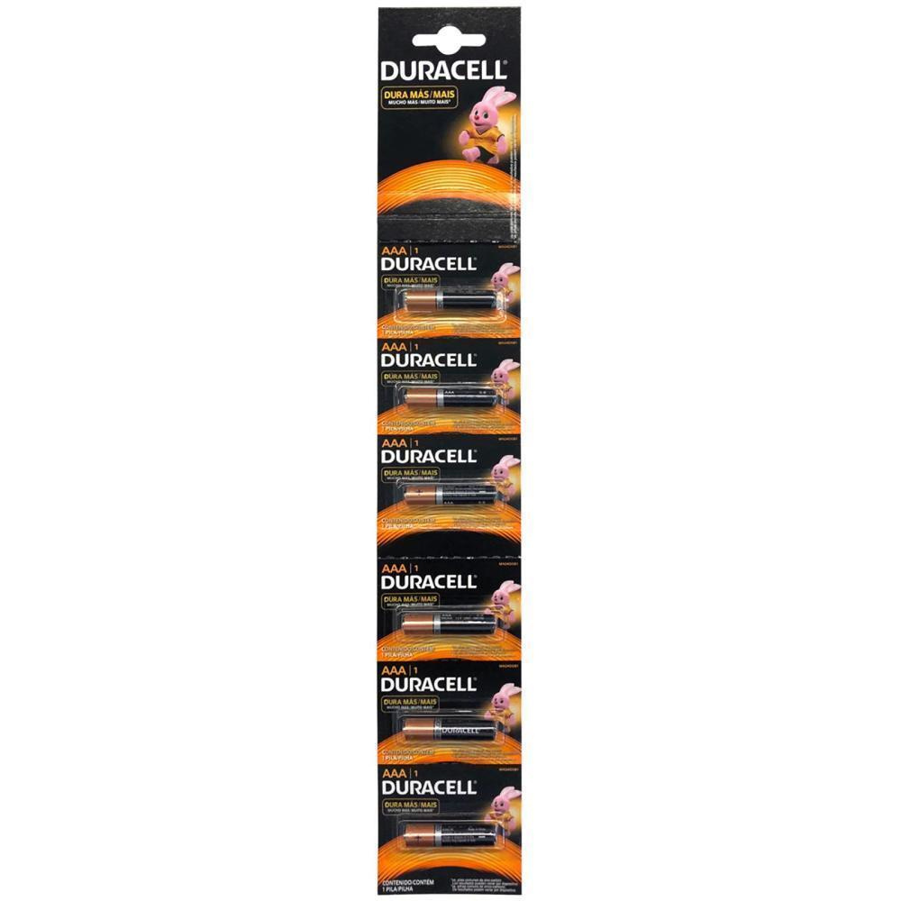 Duracell Pila Alcalina AAA, 6 Piezas
