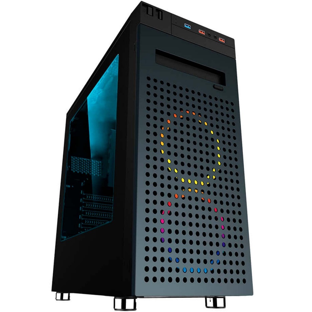 Gabinete Eagle Warrior Changes con Ventana RGB, Tower, ATX/Micro-ATX, USB 2.0/3.1, sin Fuente, Negro
