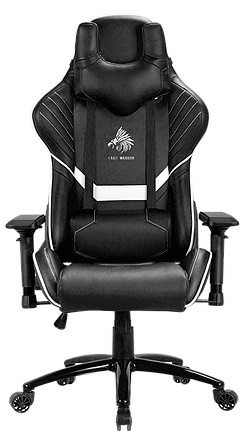 Eagle Warrior Silla Gamer Valhalla, hasta 150Kg, Negro/Blanco