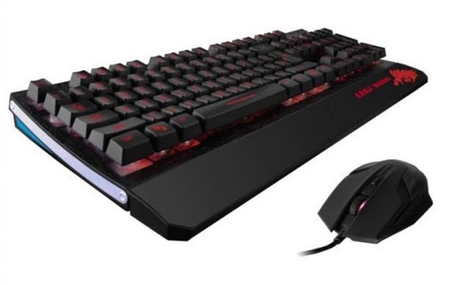 Kit Gamer de Teclado y Mouse Eagle Warrior G75, Alámbrico, USB, Negro (Español)