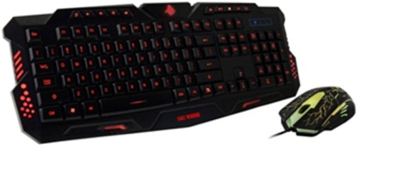 Kit Gamer de Teclado y Mouse Eagle Warrior incluye G79 + G16, Alámbrico, USB, Negro (Español)