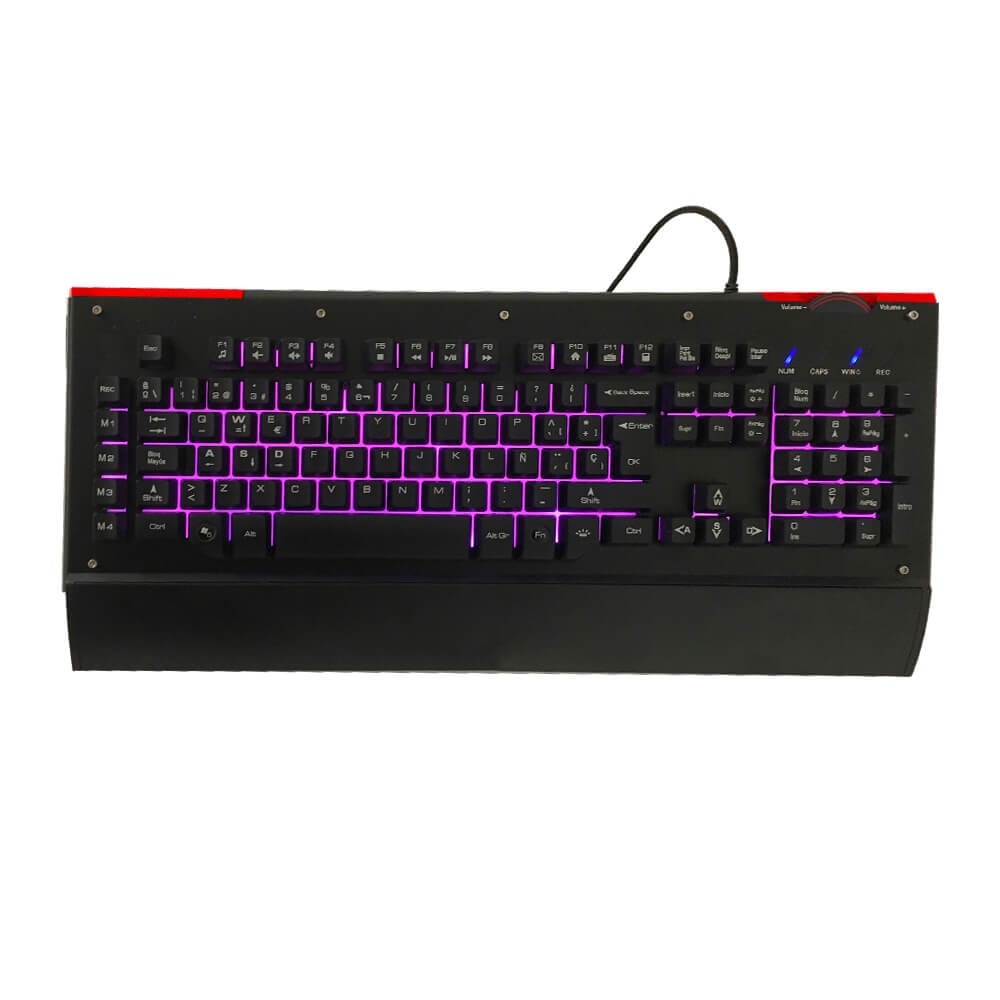 Teclado Gamer Eagle Warrior Iron RGB, Alámbrico, Negro (Español)