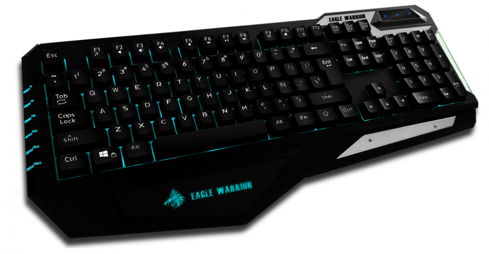 Teclado Gamer Eagle Warrior TANK LED, Alámbrico, Negro