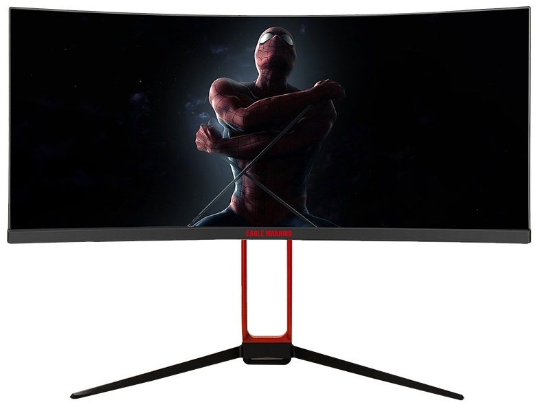 Monitor Gamer Curvo Eagle Warrior M2736QP LED 27", Quad HD, FreeSync, 144Hz, HDMI, Negro/Rojo