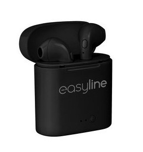 Easy Line Audífonos Intrauriculares Viva Bunds con Micrófono, Inalámbrico, Bluetooth, Negro