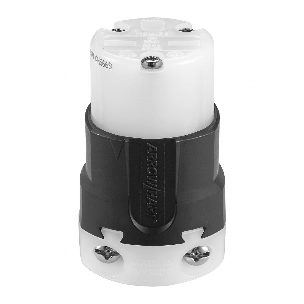 Eaton Conector de Nylon AH5669, 15A, 250V, NEMA 6-15R, Negro/Blanco