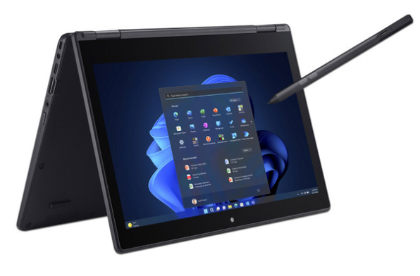 Laptop ECS Liva 12ep, 11.6" 1366x768 HD Táctil, Intel N100, 4GB, 128GB SSD, Windows 11 Pro, Inglés