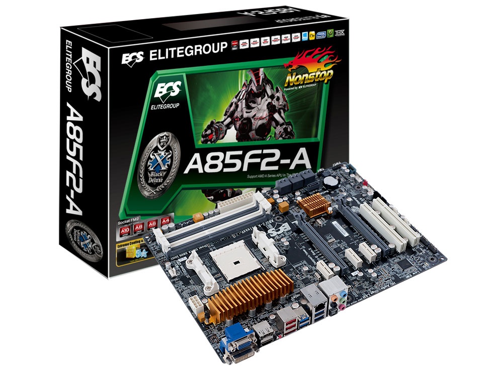 Tarjeta Madre ECS ATX A85F2-A DELUXE, S-FM2, AMD A85X, HDMI, 64GB DDR3, para AMD