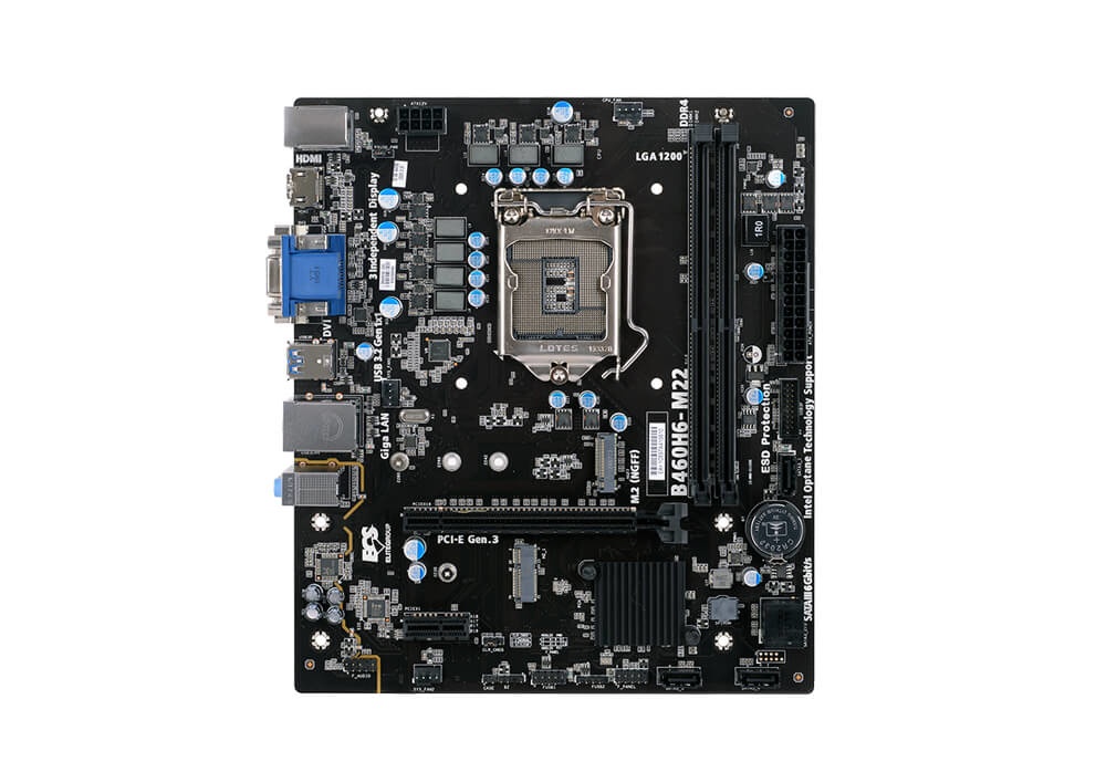 Tarjeta Madre ECS Micro ATX B460H6-M22, S-1200, Intel B460, HDMI, 64GB DDR4 para Intel ― No es Compatible con Procesadores Intel 11va. Generación