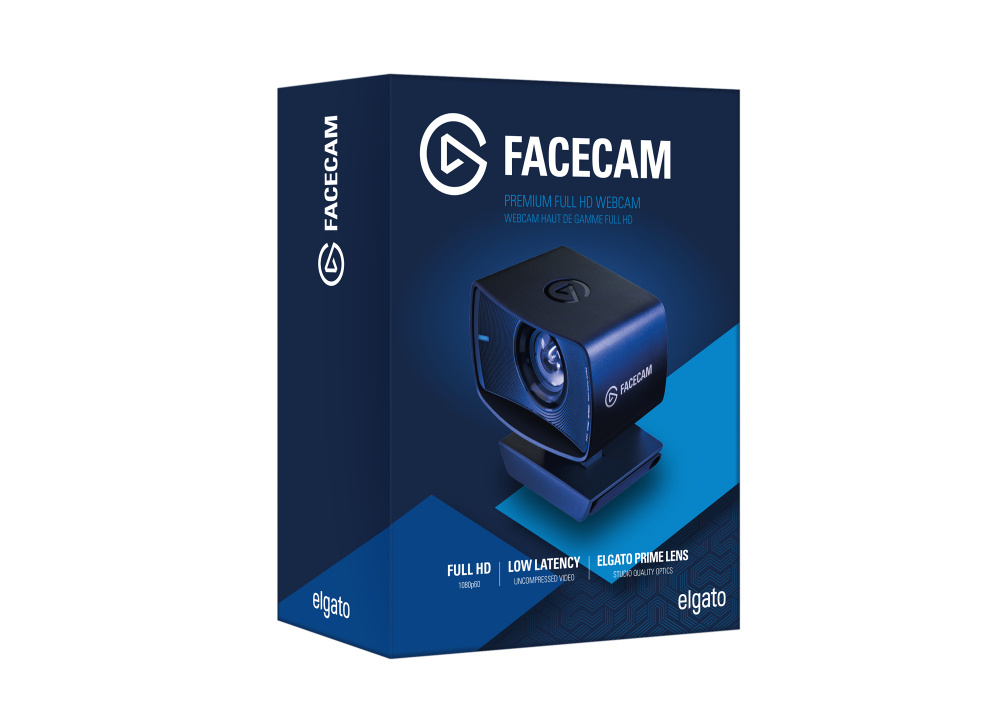 Elgato Webcam Facecam para Streaming, 1920 x 1080 Pixeles, USB C, Negro