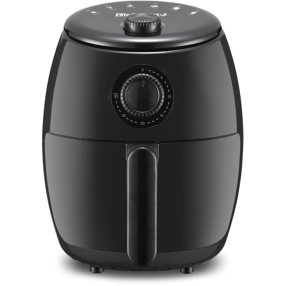 Elite Gourmet Freidora de Aire EAF-0201, 2.1 Litros, 1000W, 180 °C, Negro